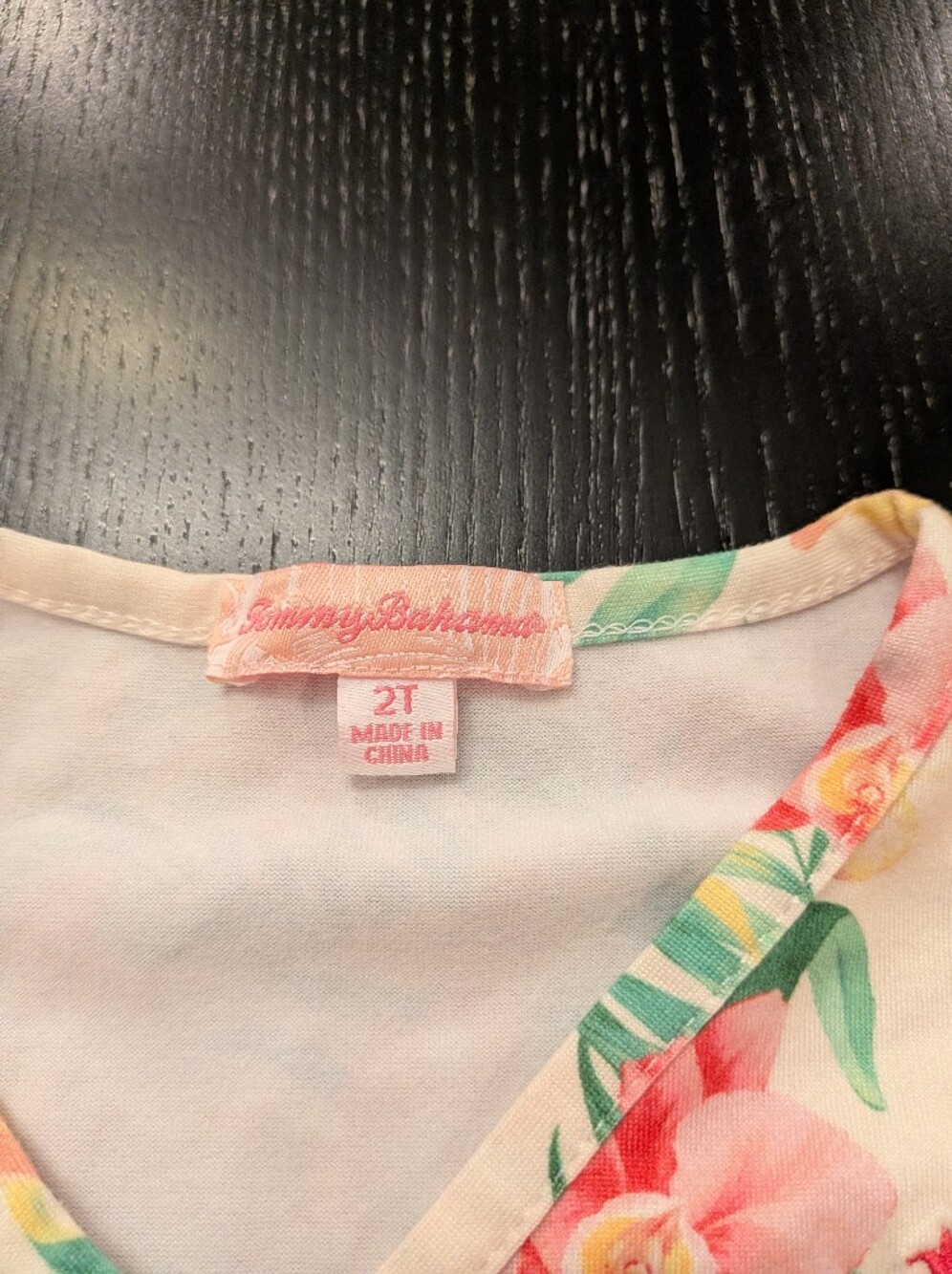 Lands' End Floral Tiered Ruffle Dress in Cream, Pink & Green - Picture 3 of 5